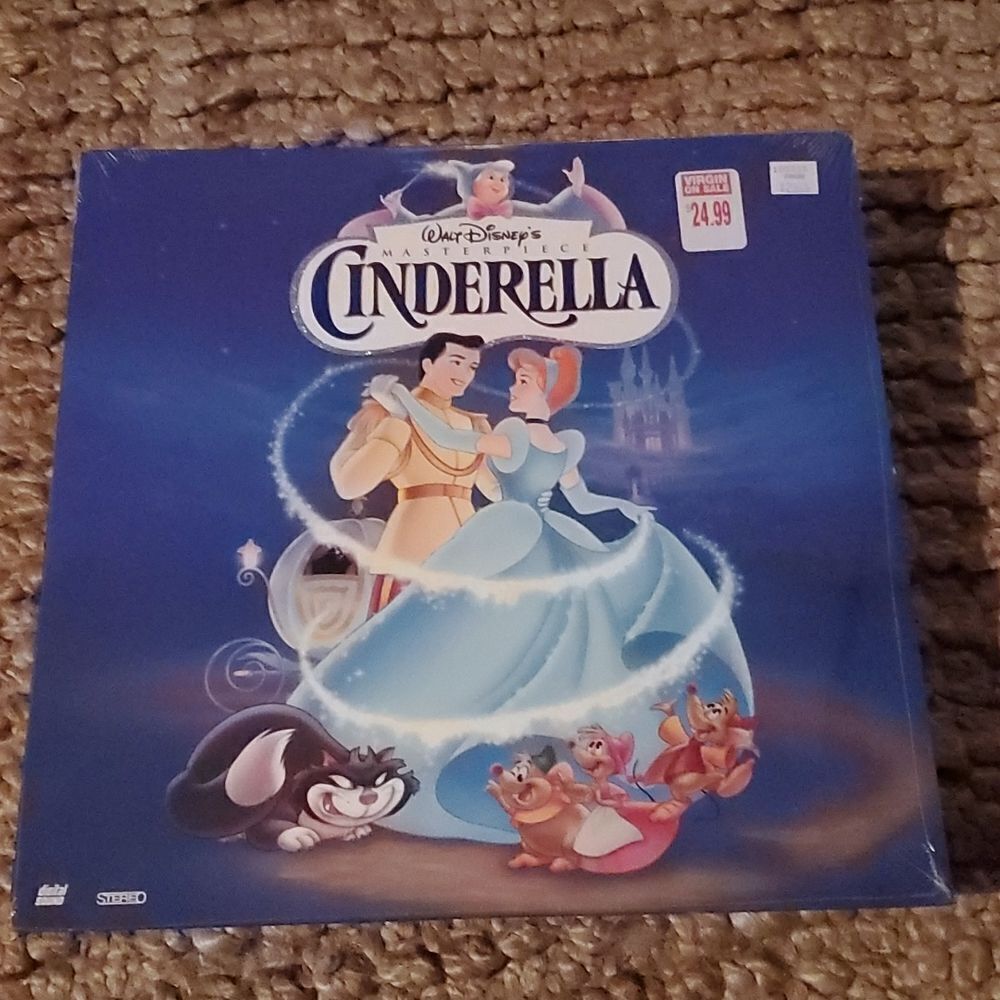 Walt Disney Cinderella Laser Disc Movie New and Sealed 1990's